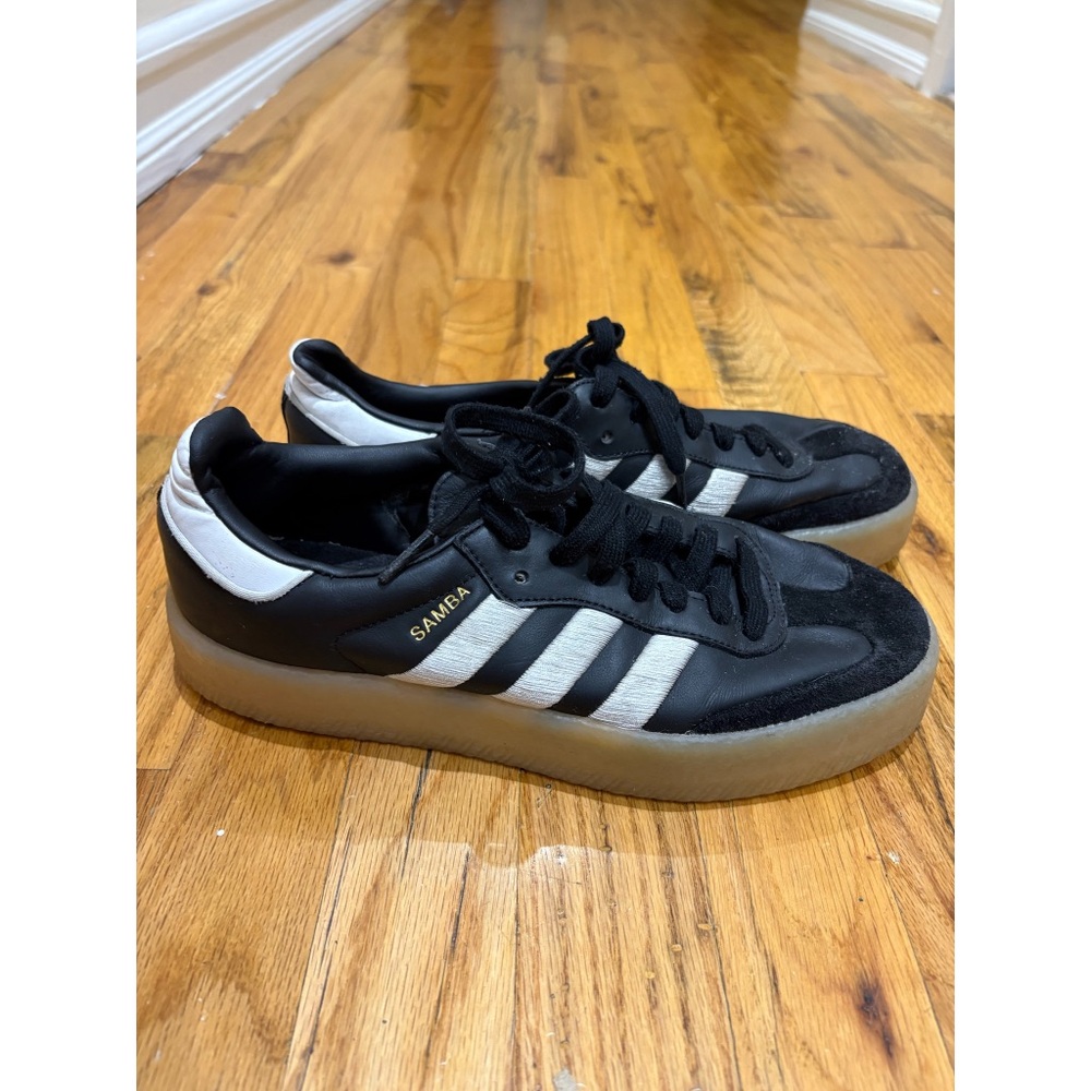 Black Adidas Samba Women’s 8.5 from Japan, Thick Sole $120 New Mint Condition
